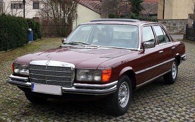 Mercedes Benz W116 280SE 516 Rot. S-Klasse zum Frühstück!
