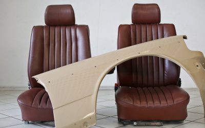 Mercedes S123 280TE 444. Bilder Restauration 4: Leder Henna!